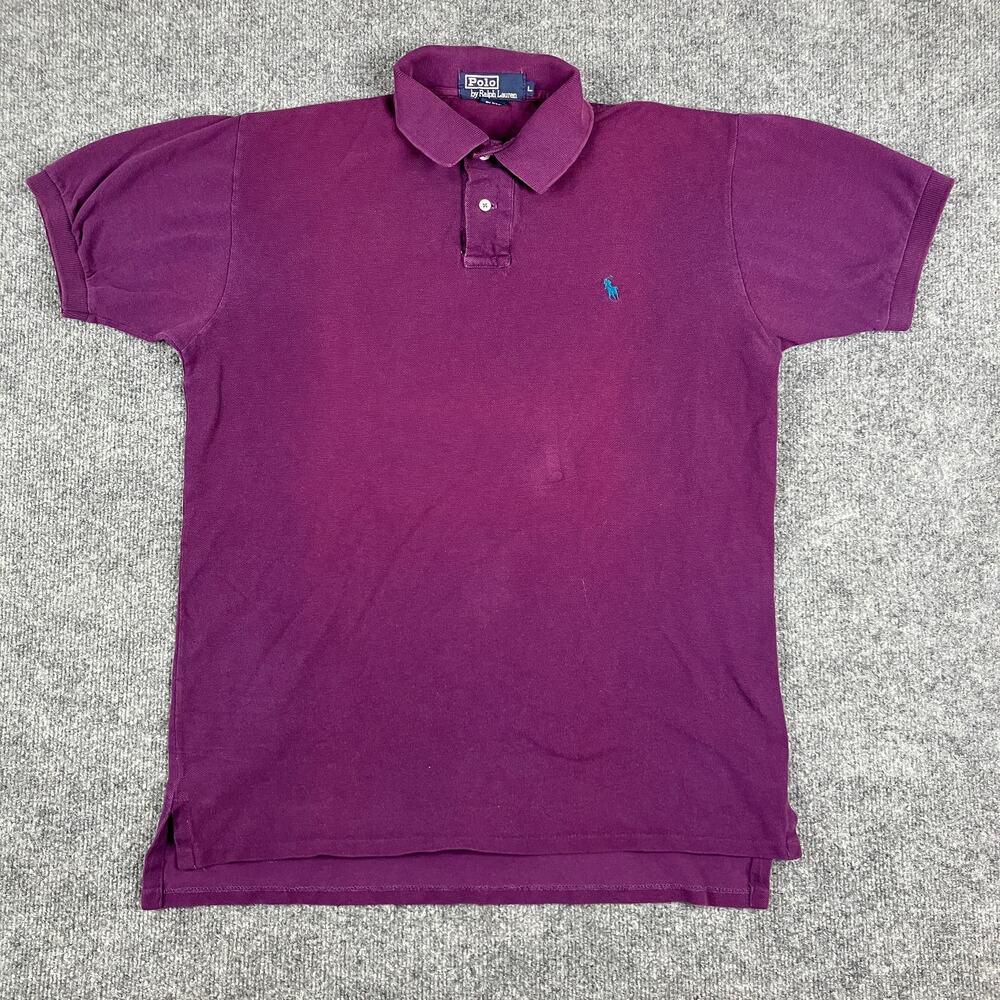 Polo by Ralph Lauren Polo Shirt Mens Size L Purple Short Sleeve Casual